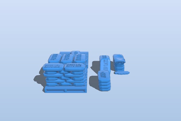 HO Sacks of Flour V4 | 3d print model