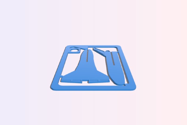 space shuttle card | 3d print model