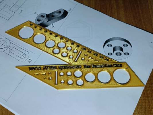 A Simple Circle Template Ruler | 3d print model