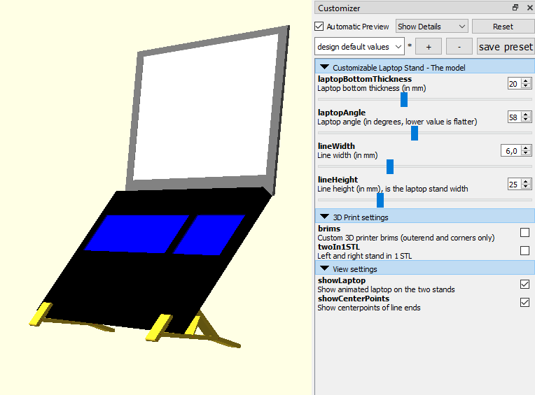 Customizable Laptop Stand
