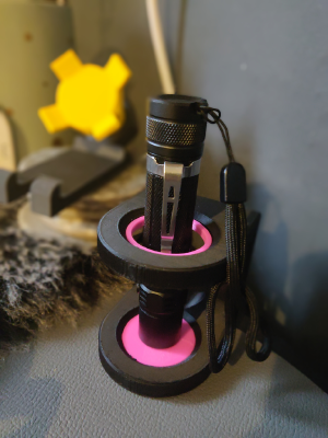 Flashlight Stand _ Holder _ Wallmount | 3d print model