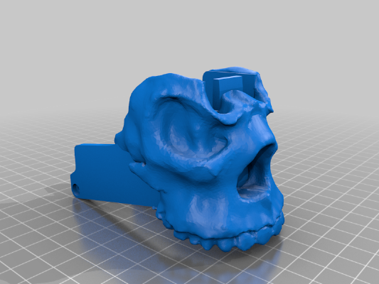 Airsoft M4 skull magwell grip | 3d print model