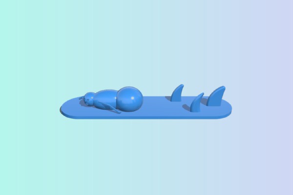Snowman with the Sharks | 3d print model