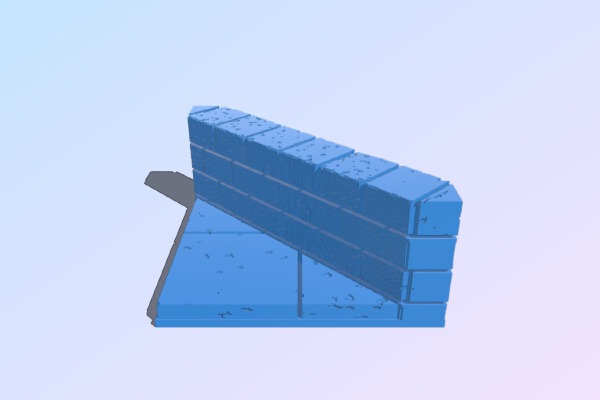 OpenForge 2.0 Cut Stone Diagonal Half Walls | 3d print model