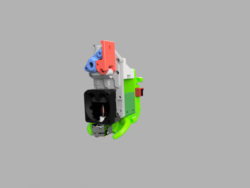 Sapphire Plus Toolhead a bit of EVA2, VZ-BOT, Hevort with a Clicky Probe NF-Crazy Hotend