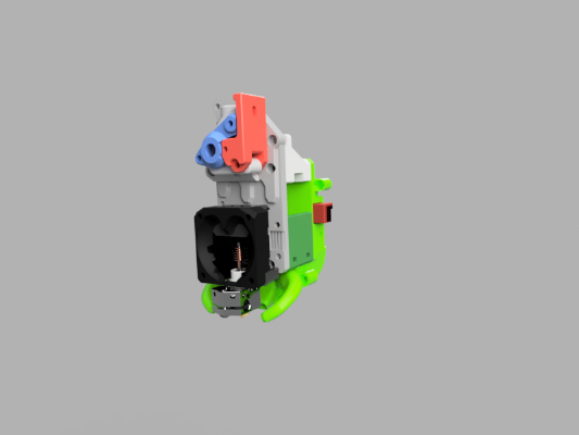 Sapphire Plus Toolhead a bit of EVA2, VZ-BOT, Hevort with a Clicky Probe NF-Crazy Hotend | 3d print model