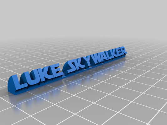 Star Wars Character Names for Displays | 3d print model