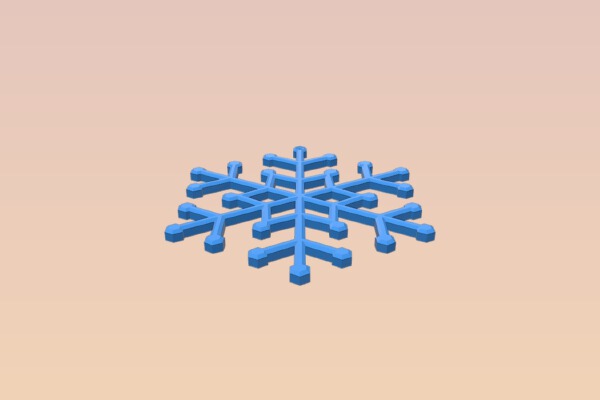 Snow Flake 002 | 3d print model