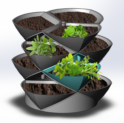 Stacking Planter Pods | 3d print model