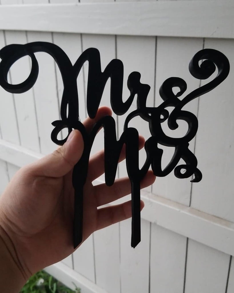 Mr & Mrs Wedding Cake Topper