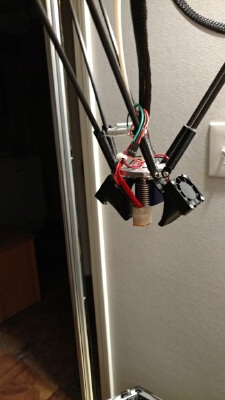 Dual fan mount for standard delta kossel effector e3dv6 | 3d print model