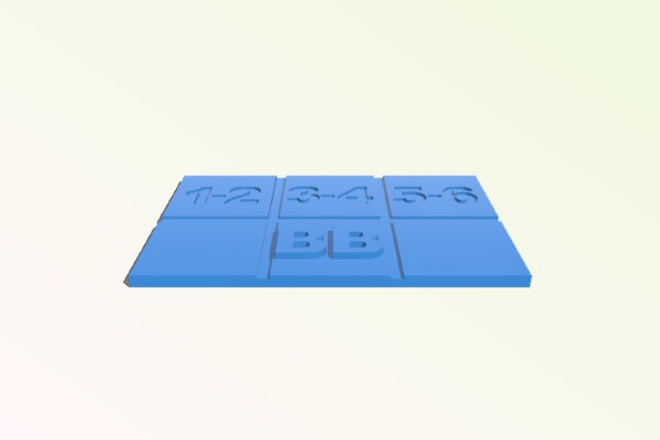 Blood Bowl Throw-in Template | 3d print model