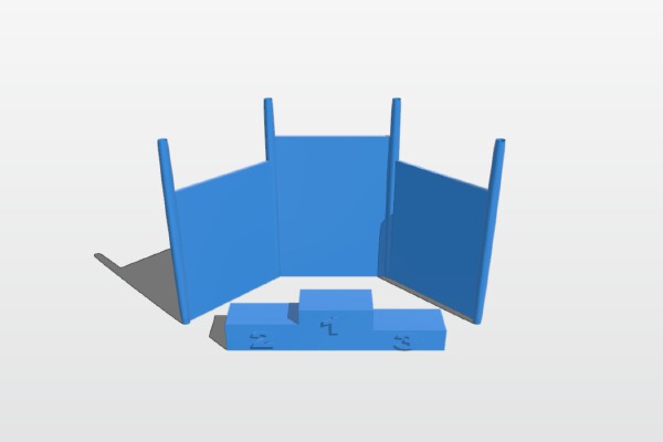 Slotcar Track Decoration Siegerpodest 1:32 | 3d print model