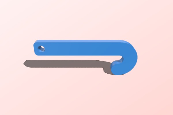 Malik Hockey Stick Keychain | 3d print model