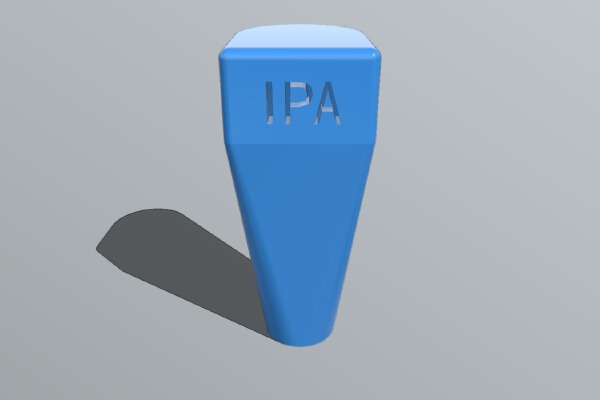 Threaded, Labeled Beer Tap Handle | 3d print model