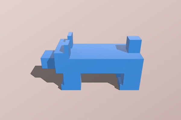 Dog, Minecraft style | 3d print model