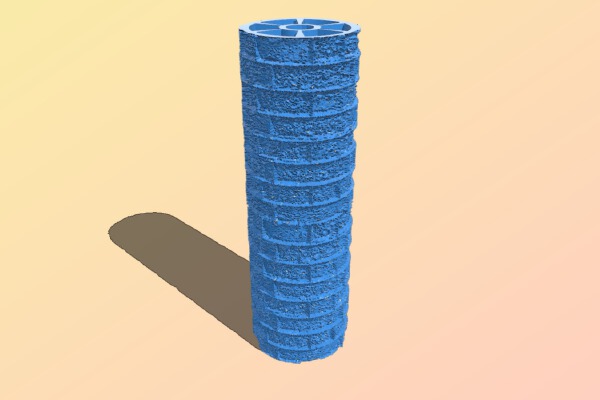 Regular castle stonework seamless texture roller rolling pin 6" wide | 3d print model