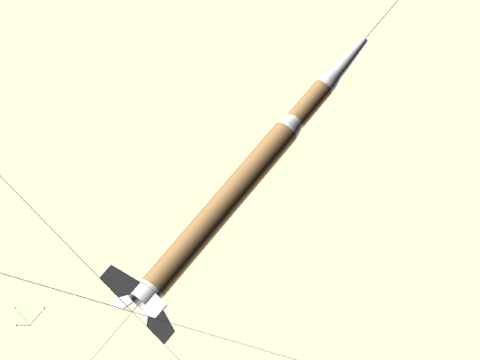 Estes Beta Launch Vehicle #2054 Plastic Parts | 3d print model