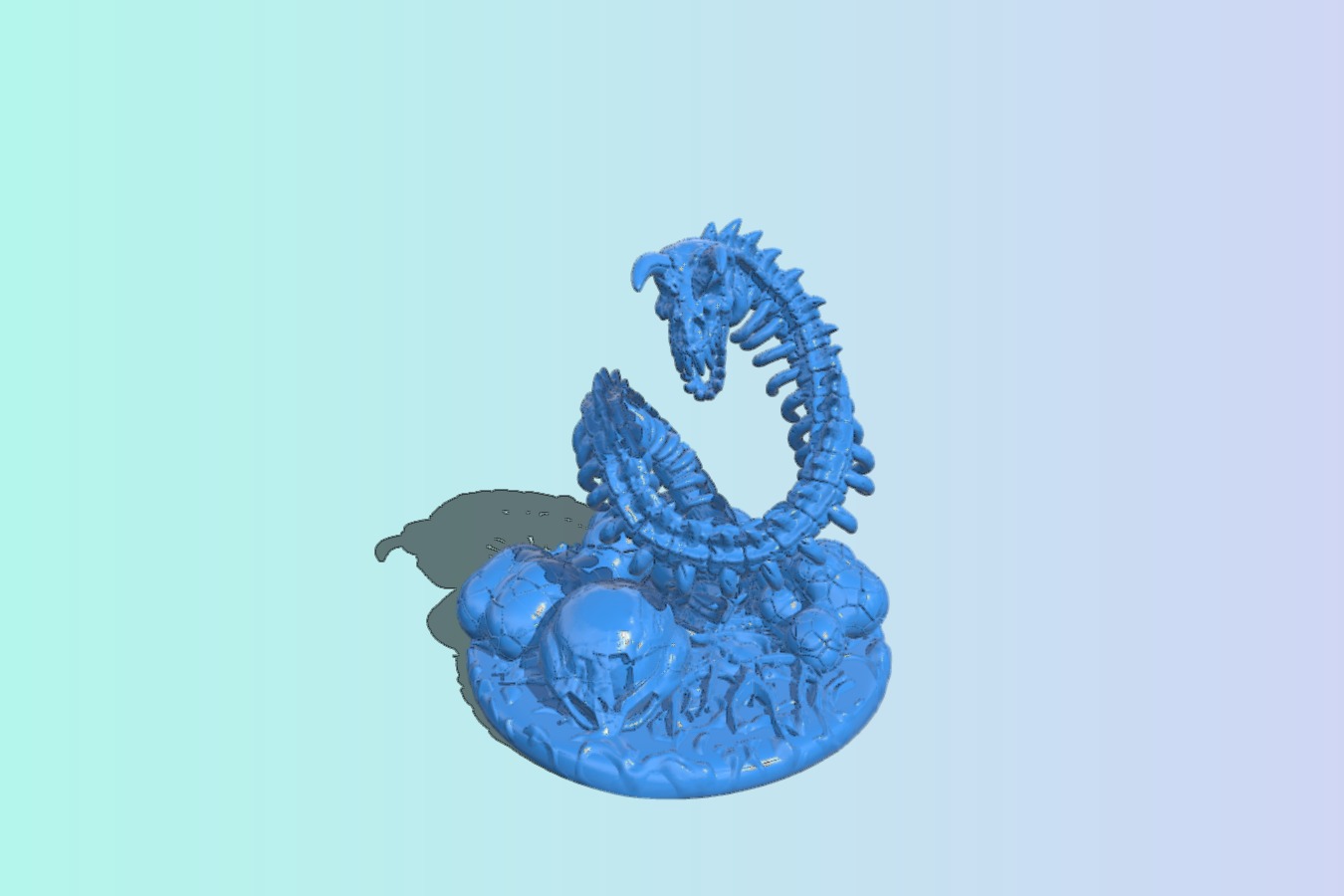 White dragon skeleton