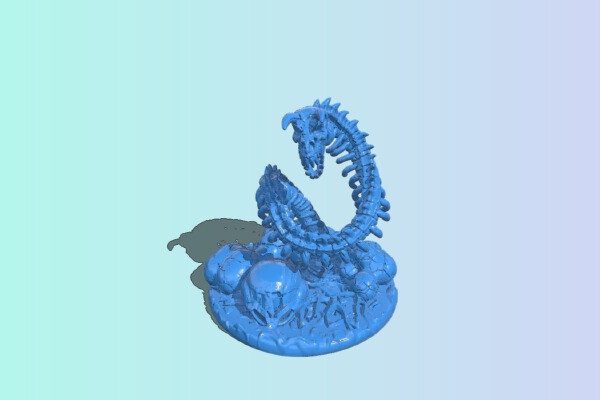 White dragon skeleton | 3d print model