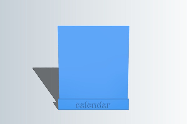 Desk Calendar Holder | 3d print model