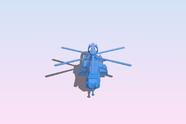 Warrior H8 Helicopter | 3d print model