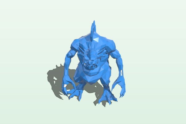 river troll - orcs and goblins - dp - low poly | 3d print model