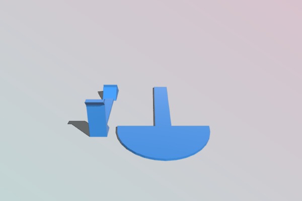 Half-Hat Invisible Shelf | 3d print model