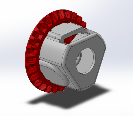 Custom 2 studs wide differential frame for Technic v2 | 3d print model
