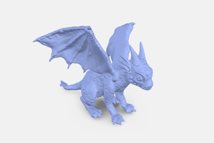 blue baby dragon | 3d print model