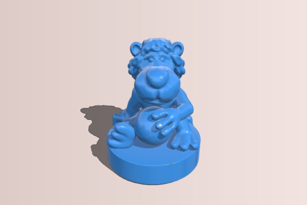 Lion with ball | 3d print model