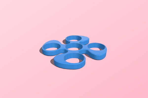 Quad Fidget Spinner | 3d print model