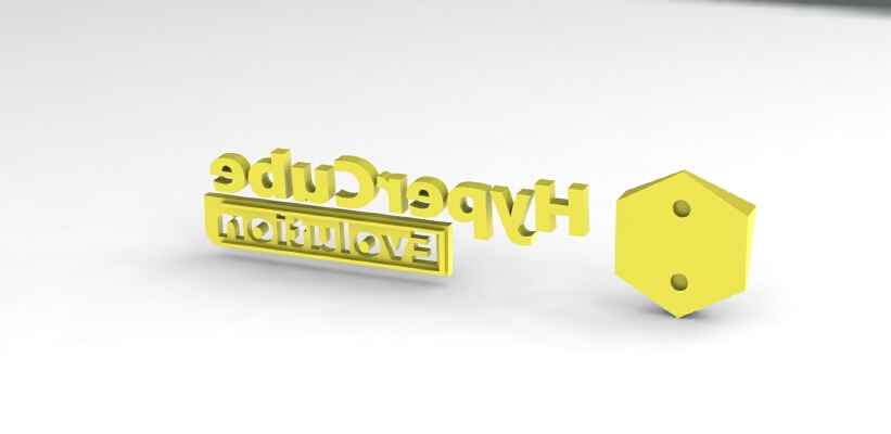 Nameplate for Hypercube Evolution with logo (Multi Parts) | 3d print model