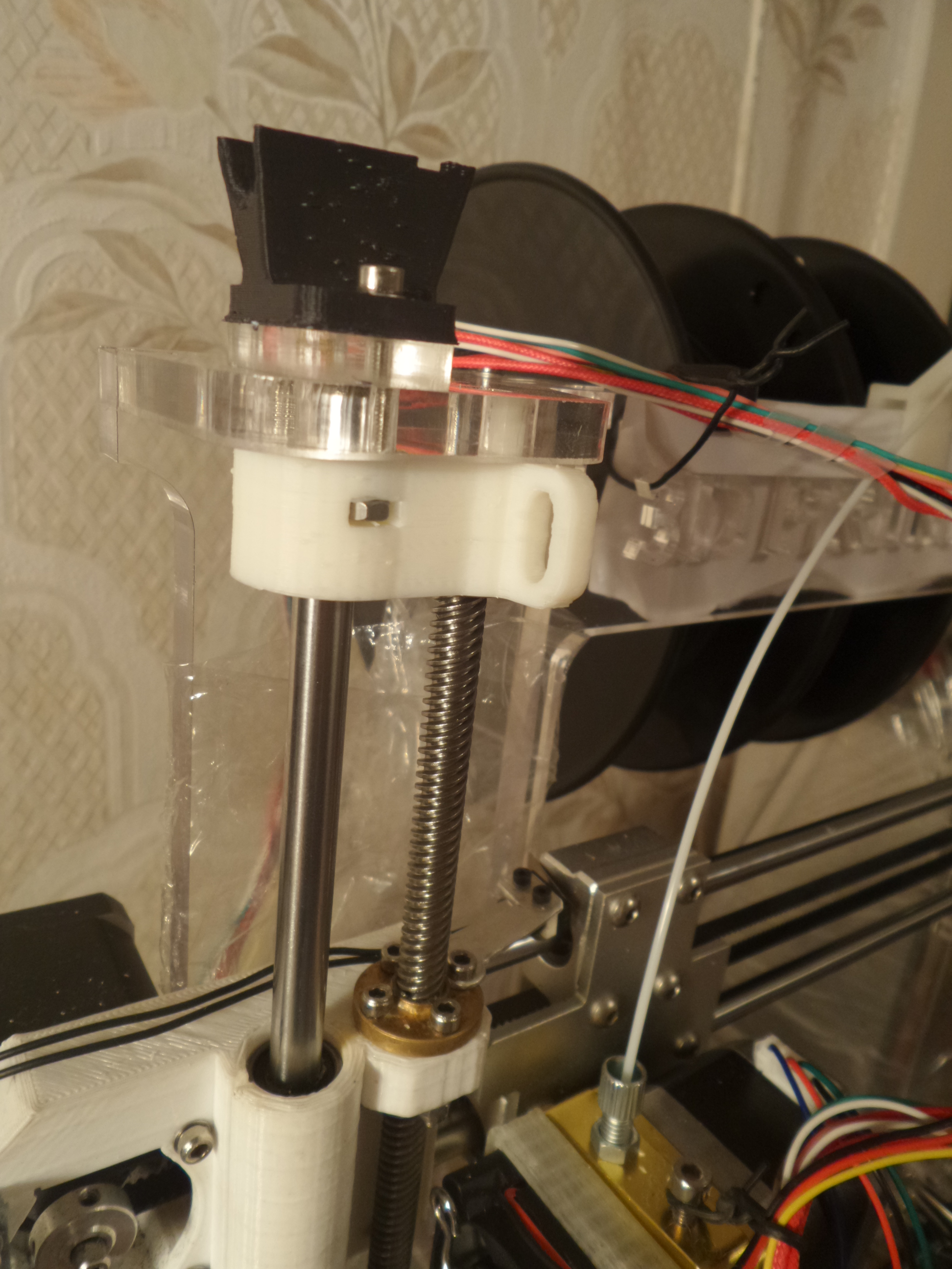 Aurora Z605 Z-axis upper support bearing end filament leader, Z axis end stop