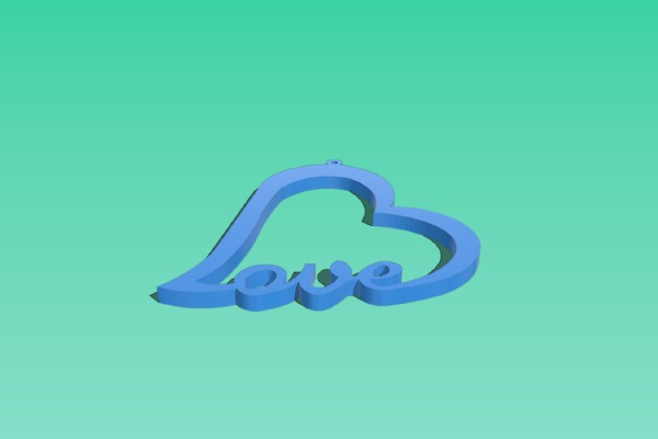 Love Heart Pendant | 3d print model