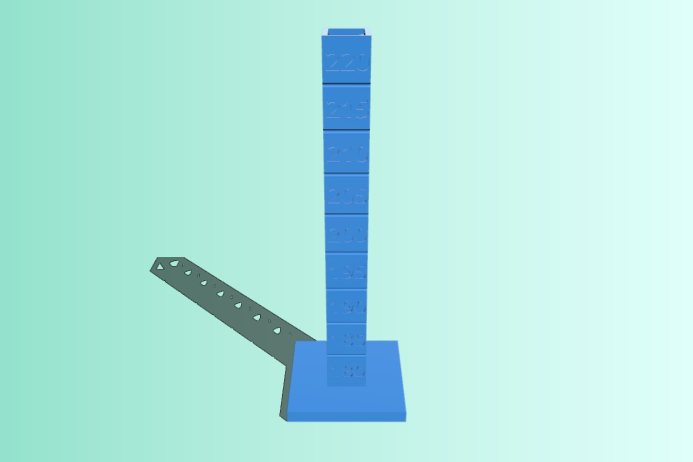 hatchboxPla Temp Calibration Tower Files to download and to 3D print