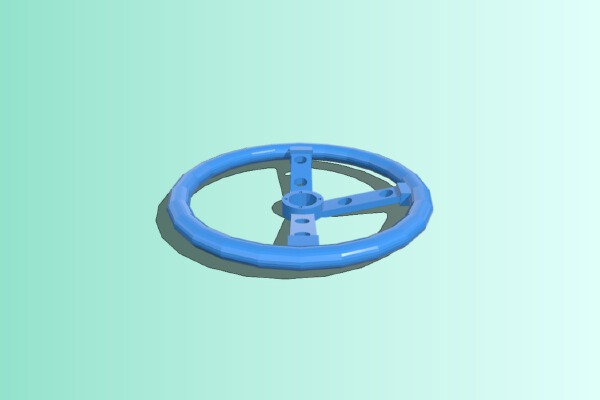 Old race steeringwheel | 3d print model