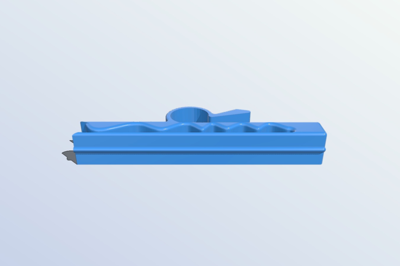Daypack hydration tube clip