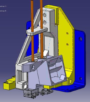 Dual Bowden Extruder e3d V6 für Hadron | 3d print model
