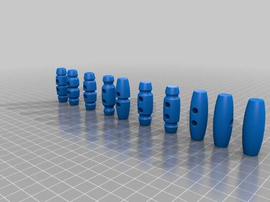 Toggle Buttons (DIY & Camping) | 3d print model