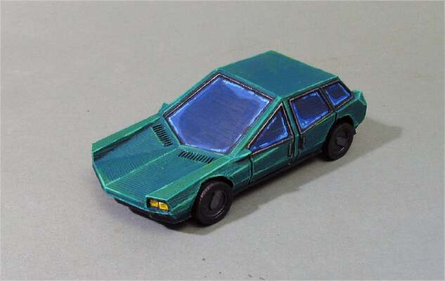 Retro futuristic car | 3d print model