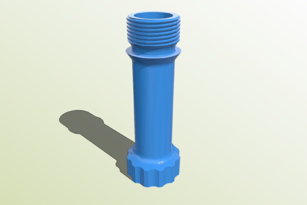 Rain water barrel pump extention | 3d print model