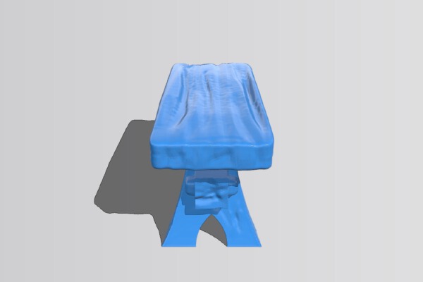 Wooden trestle stool | 3d print model