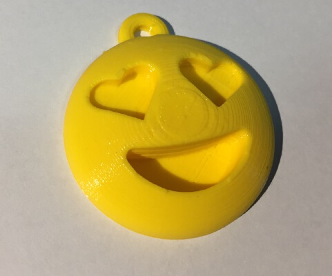 Emoji with heart-like eyes | 3d print model
