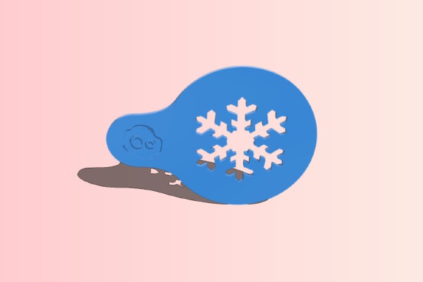 Snowflake - Christmas Coffee Decoration Template | 3d print model