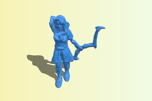 Salogela [Female Elf Fighter] | 3d print model