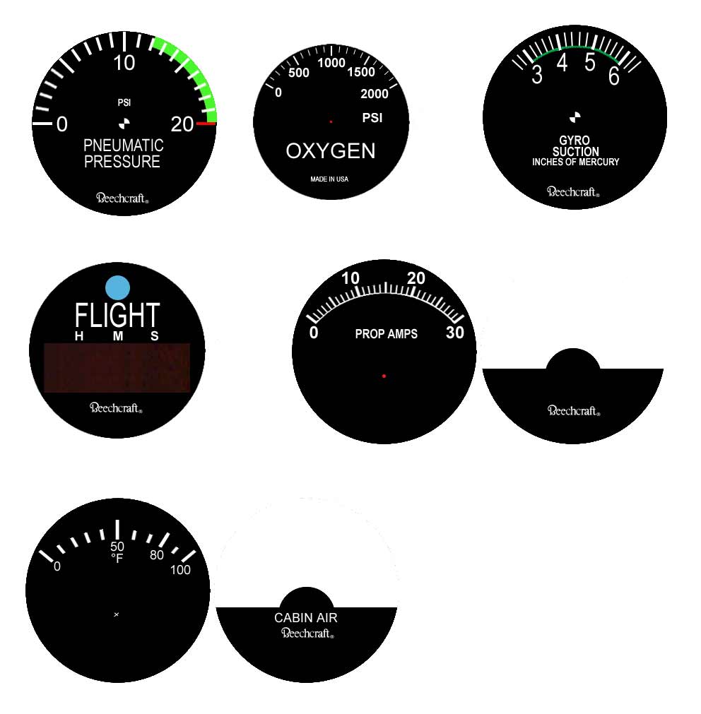 bezel rond (round) 48_50mm int, 53mm ext, beechcraft b200 or other plane