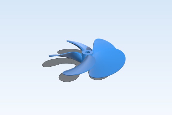5 blade boat propeller | 3d print model