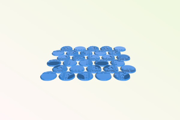 ZM Floor Bases 32mm Round Beveled Edge | 3d print model