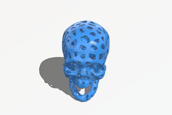 Voronoi Skull with cerebral room | 3d print model